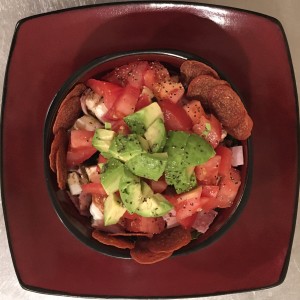<a class="bx-tag" rel="tag" href="https://streetloc.com/view-channel-profile/whatsforlunch"><s>#</s><b>whatsforlunch</b></a> There’s a big salad under there. LOL! Artisan Romaine (more greens less rib), Genoa Salami, Ham, Pepperoni (microwaved... on paper towels to absorb grease), Cucumber, Tomato, Fresh Mozzarella, Avocado