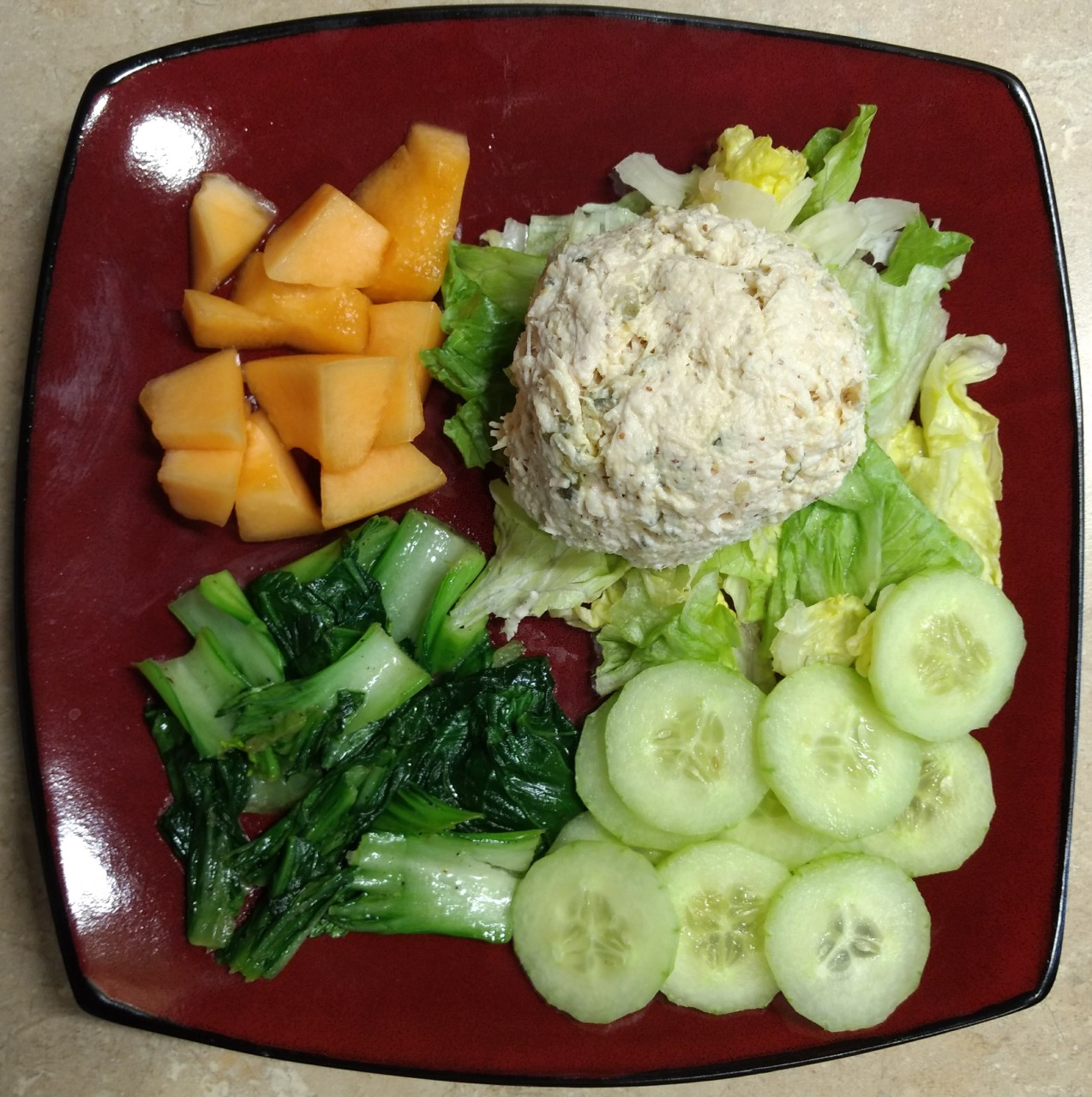 <a class="bx-tag" rel="tag" href="https://streetloc.com/view-channel-profile/whatsforlunch"><s>#</s><b>whatsforlunch</b></a> Chicken Salad, Sauteed Bok Choy, Cucumbers, and Cantaloupe