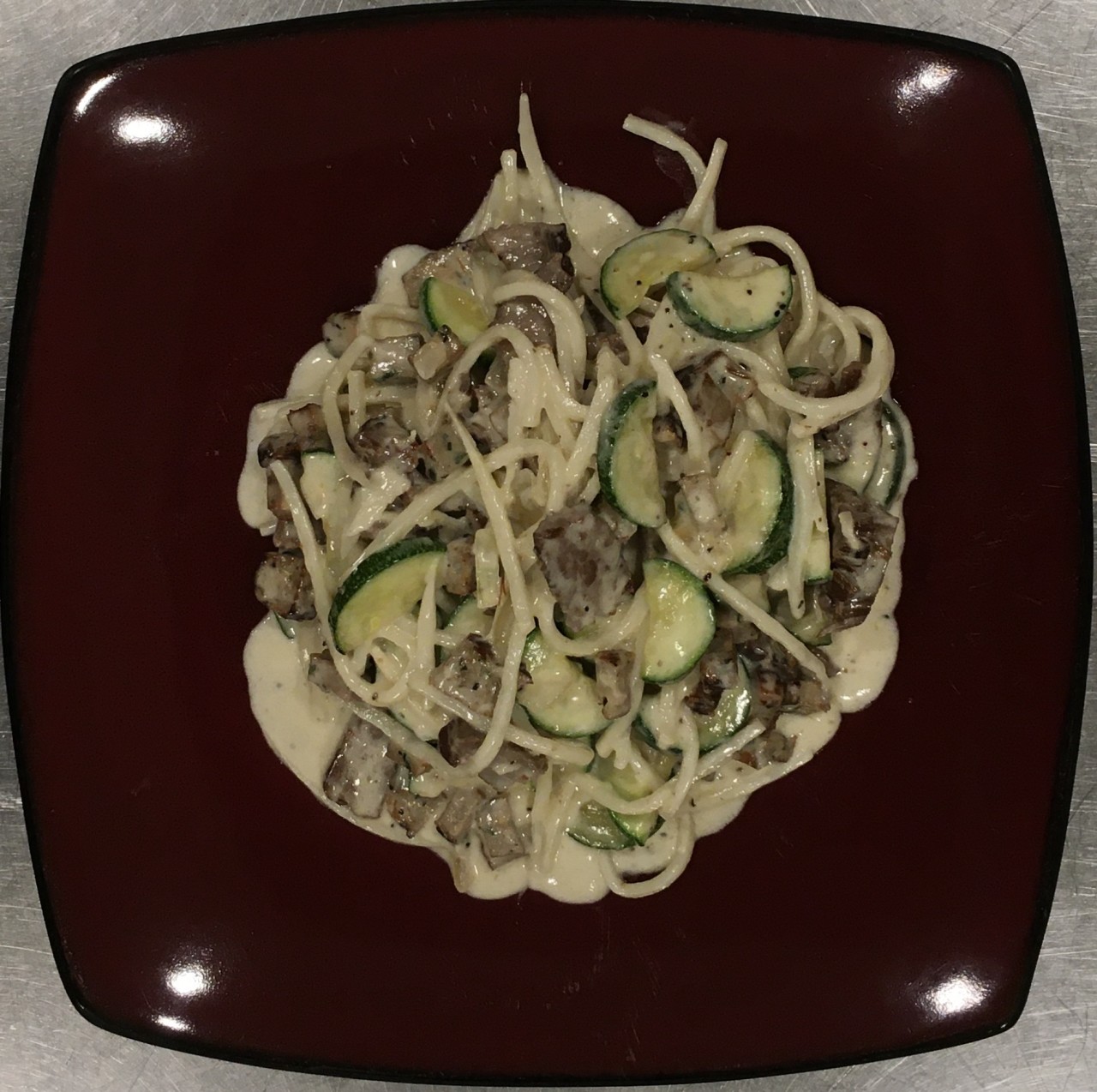 <a class="bx-tag" rel="tag" href="https://streetloc.com/view-channel-profile/whatsfordinner"><s>#</s><b>whatsfordinner</b></a> Steak, Zucchini and Onion Sautéed with “Palmini” Hearts of Palm Low Carb Linguine, tossed in Garlic Butter White Wine Parmesan Sauce