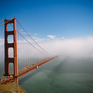 Golden Gate Bridge in fog