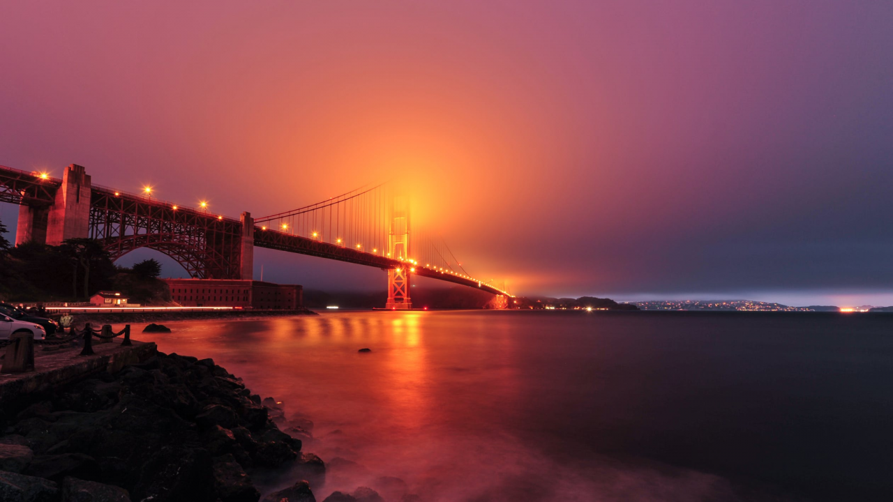 Golden Gate Bridge - fogy night