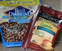 #whatsforsnack Lightly Salted Almonds with Gouda