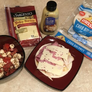 <a class="bx-tag" rel="tag" href="https://streetloc.com/view-channel-profile/whatsforlunch"><s>#</s><b>whatsforlunch</b></a> Low Carb “taco” sized (3g of carbs) Ham, Turkey, Hard Salami Wrap with Swiss Cheese and Dijon Mustard; and Tomato Mozzarella Caprese (with Herbs, Olive Oil and Balsamic)