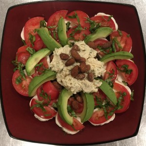 <a class="bx-tag" rel="tag" href="https://streetloc.com/view-channel-profile/whatsfordinner"><s>#</s><b>whatsfordinner</b></a> Chicken Salad, surrounded by Caprese with fresh Basil and Avocado, sprinkled with a few Smoked Almonds. <a class="bx-tag" rel="tag" href="https://streetloc.com/view-channel-profile/keto"><s>#</s><b>keto</b></a> <a class="bx-tag" rel="tag" href="https://streetloc.com/view-channel-profile/healthymito"><s>#</s><b>healthymito</b></a> <a class="bx-tag" rel="tag" href="https://streetloc.com/view-channel-profile/healthyeats"><s>#</s><b>healthyeats</b></a>
