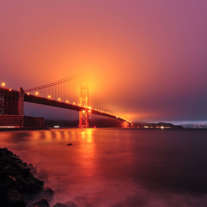 Golden Gate Bridge - fogy night