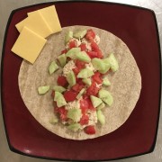#whatsforlunch Chicken Salad with Tomato and Cucumber Tumaro’s Wrap with Gouda