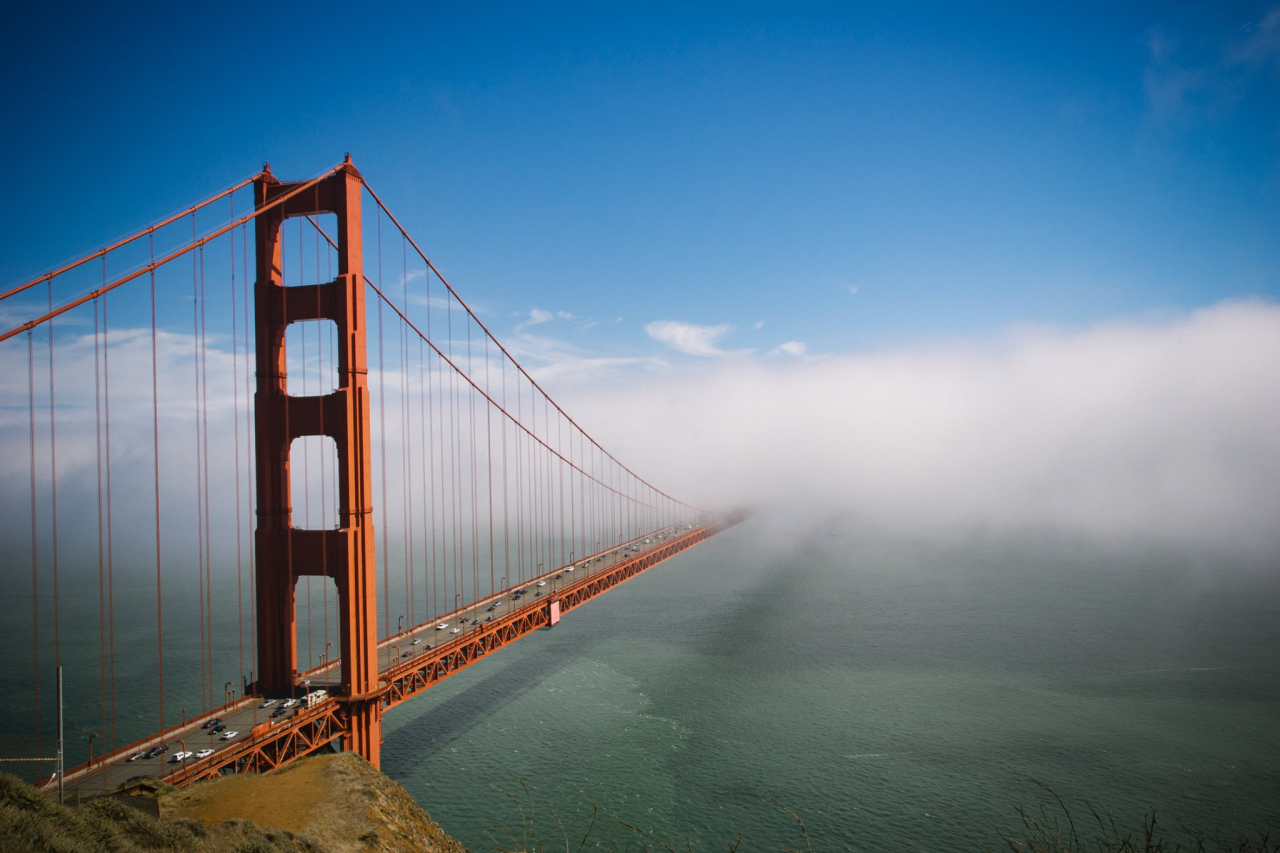 Golden Gate Bridge in fog