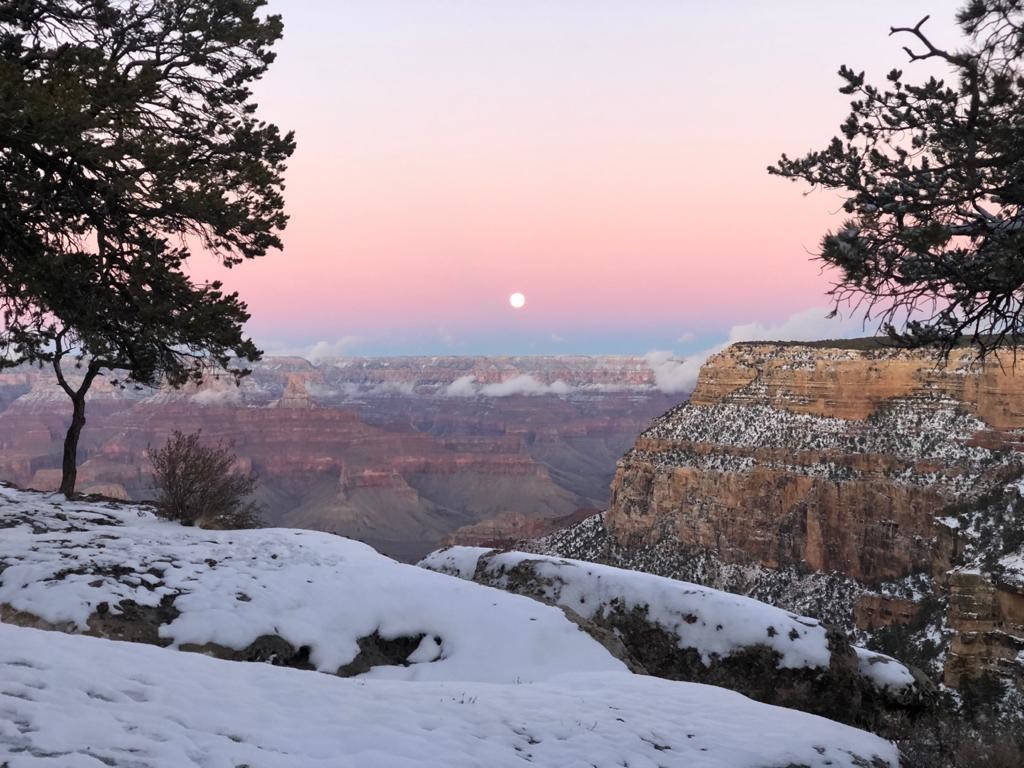 Grand Canyon, Woolf Moon Rise - Dec29, 2020 