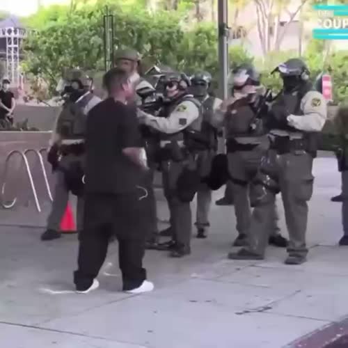 South African Asylum Seeker Spotted At the LA Riots